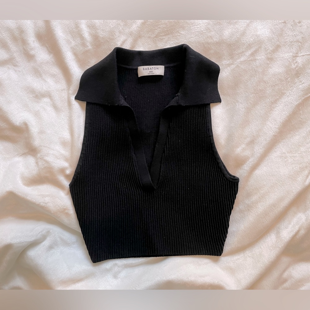 Babaton Sculpt Knit Polo Top
